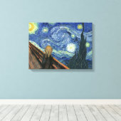 De Sterrennacht Canvas Afdruk (Insitu (Houten vloer))