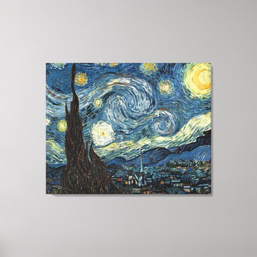 De Sterrennacht / door Vincent van Gogh / Canvas Afdruk (Voorkant)