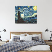 De Sterrennacht / door Vincent van Gogh / Canvas Afdruk (Insitu (Slaapkamer))