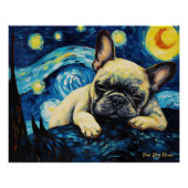 De sterrennacht - Franse Bulldog 002 - Qian wan G Perfect Poster (Voorkant)