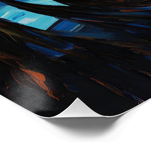 De sterrennacht - Franse Bulldog 002 - Qian wan G Perfect Poster (Hoek)