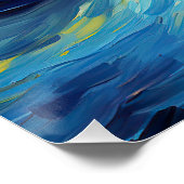 De sterrennacht - Maltezer Hond 002 - Qian wan Gog Perfect Poster (Hoek)