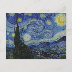 De sterrennacht, olieverfschilderij, Vincent Van G Briefkaart