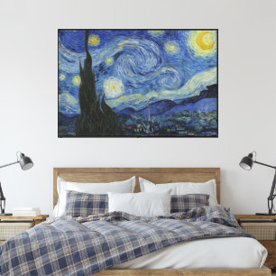 De Sterrennacht, olieverfschilderij, Vincent van G Canvas Afdruk