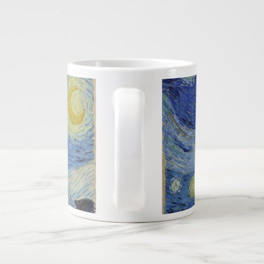 De Sterrennacht, olieverfschilderij, Vincent van G Grote Koffiekop (Achterkant)