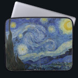 De Sterrennacht, olieverfschilderij, Vincent van G Laptop Sleeve<br><div class="desc">Vincent van Gogh, juni 1889 post impressionistische moderne kunst olieverfschilderij op doek nachtelijke landschap schilderij van een wervelende sterrenblauwe hemel met een felgele halve maan; de planeet Venus is ook zichtbaar. Op de voorgrond is een overdreven grote cipressenboom te zien. dit schilderij toont het uitzicht uit de kunstenaarskamer in het...</div>