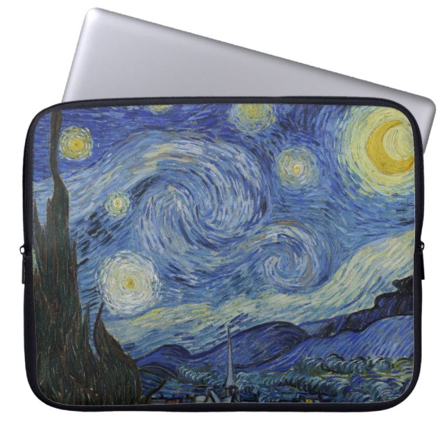 De Sterrennacht, olieverfschilderij, Vincent van G Laptop Sleeve (Voorkant)