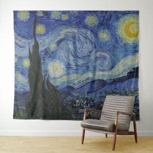 De Sterrennacht, olieverfschilderij, Vincent van G Wandkleed