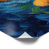 De sterrennacht - Pommerse Puppy Dog 002 - Qian Perfect Poster (Hoek)