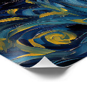 De sterrennacht - Pug Dog 003 - Qian wan Gogh Perfect Poster (Hoek)