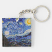 De sterrennacht: Saint-Rémy door Vincent van Gogh Sleutelhanger (Achterkant)