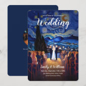 De Sterrennacht Theme Weddendag | Weddenschap Kaart (Voorkant / Achterkant)