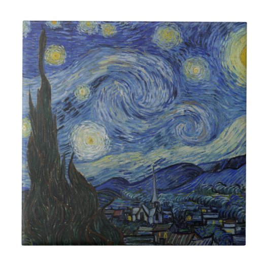 De Sterrennacht Tile Tegeltje (Voorkant)