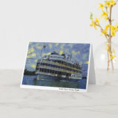 De Sterrennacht van de Boot van Boblo Kaart (Gele Bloem)