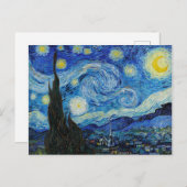 De Sterrennacht Van Gogh Art print Briefkaart (Voorkant / Achterkant)