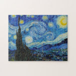 De Sterrennacht Van Gogh Art print Legpuzzel<br><div class="desc">Dit iconische schilderij van 1889 van Vincent van Gogh shows een scène uit het uitzicht van zijn slaapkamer in het asiel waarin hij verbleef. Het gebruikt rijke blauwe pigmenten, en vrij zeldzaam Indische Gele pigment. Verrassend genoeg lijkt het erop dat hij er niet erg van hield. Nadat u de puzzel...</div>
