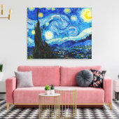 De Sterrennacht | Van Gogh | Canvas Afdruk (Insitu (Woonkamer))