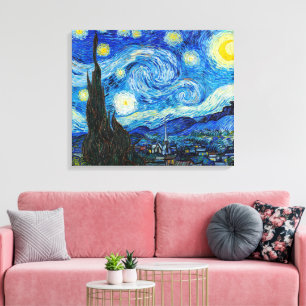 De sterrennacht Van Gogh Canvas Afdruk
