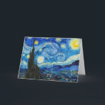 De Sterrennacht | Van Gogh | Kaart<br><div class="desc">De Sterrennacht is een schilderij van de Nederlandse Post-Impressionistische schilder Vincent van Gogh. Het schildert in juni 1889 en toont het uitzicht uit het oostelijke gedeelte van zijn asielkamer op Saint-Rémy-de-Provence,  vlak voor zonsopgang,  met toevoeging van een denkbeeldig dorp.</div>