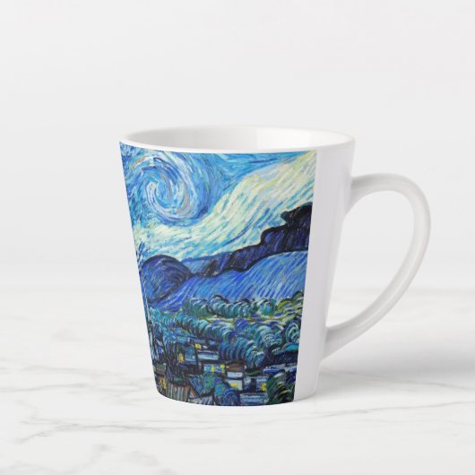 De Sterrennacht Van Gogh Latte Coffee-Mok Latte Mok (Rechts)