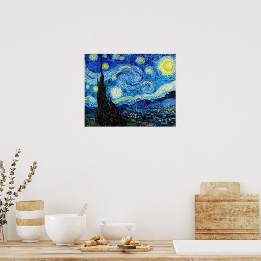 De Sterrennacht - Van Gogh Poster (Keuken)