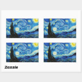 De Sterrennacht - Van Gogh Rechthoekige Sticker (Vel)