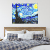 DE STERRENNACHT VAN GOGH WRAPPED CANVAS ART PRINT (Insitu (Slaapkamer))