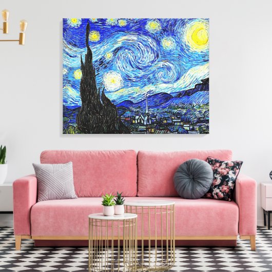 DE STERRENNACHT VAN GOGH WRAPPED CANVAS ART PRINT (Insitu (Woonkamer))