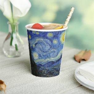 De Sterrennacht van Van Gogh Papieren Bekers