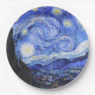 De Sterrennacht van Van Gogh Papieren Bordje