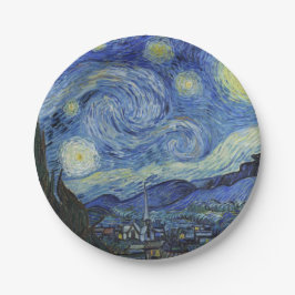 De Sterrennacht van Van Gogh Papieren Bordje