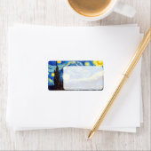 De Sterrennacht van Vincent van Gogh 1889 Etiket (Insitu)