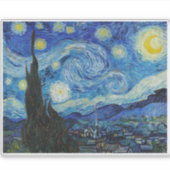 "DE STERRENNACHT" VAN VINCENT VAN GOGH ART STICKER (Voorkant)