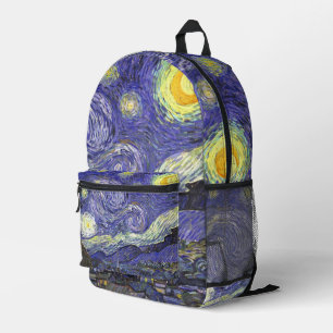 De sterrennacht van Vincent van Gogh Bedrukte Rugzak