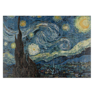 De sterrennacht van Vincent van Gogh. beroemde bee Snijplank