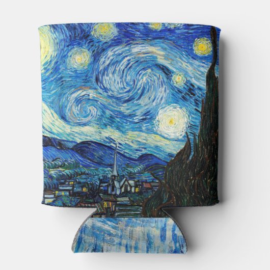 De Sterrennacht van Vincent Van Gogh Blikjeskoeler (Achterkant)