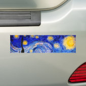 De Sterrennacht van Vincent Van Gogh Bumpersticker (Op auto)