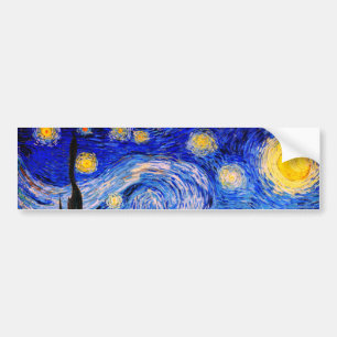 De Sterrennacht van Vincent Van Gogh Bumpersticker