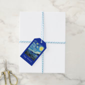 De Sterrennacht van Vincent Van Gogh Cadeaulabel (Met Touw)