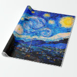 De Sterrennacht van Vincent Van Gogh Cadeaupapier<br><div class="desc">Vincent Van Gogh de Sterrennacht. Dit is een oud meesterwerk van de nederlandse meesterschilder Vincent Van Gogh. Dit mooie kunstlandschapsschilderij heeft een mooie,  levendige,  verzadigde kleur. Vincent Van Gogh was een nederlandse post van impressionist schilder. Dit afbeelding is openbaar.</div>