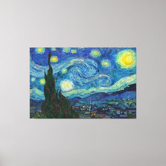De Sterrennacht van Vincent van Gogh Canvas Afdruk (Voorkant)