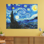 De Sterrennacht van Vincent Van Gogh Canvas Afdruk (Insitu (Woonkamer))
