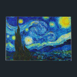 De Sterrennacht van Vincent Van Gogh Deurmat<br><div class="desc">Vincent Van Gogh de Sterrennacht. Dit is een oud meesterwerk van de nederlandse meesterschilder Vincent Van Gogh. Dit mooie kunstlandschapsschilderij heeft een mooie,  levendige,  verzadigde kleur. Vincent Van Gogh was een nederlandse post van impressionist schilder. Dit afbeelding is openbaar.</div>