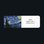 De Sterrennacht van Vincent Van Gogh Etiket<br><div class="desc">De Sterrennacht van Vincent Van Gogh,  een viering van de meesters van kunst</div>