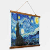 De Sterrennacht van Vincent Van Gogh Hangend Wandkleed (Gebogen)