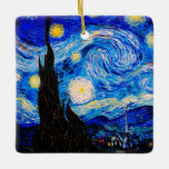 De Sterrennacht van Vincent Van Gogh Keramisch Ornament<br><div class="desc">Vincent Van Gogh de Sterrennacht. Dit is een oud meesterwerk van de nederlandse meesterschilder Vincent Van Gogh. Dit mooie kunstlandschapsschilderij heeft een mooie,  levendige,  verzadigde kleur. Vincent Van Gogh was een nederlandse post van impressionist schilder. Dit afbeelding is openbaar.</div>