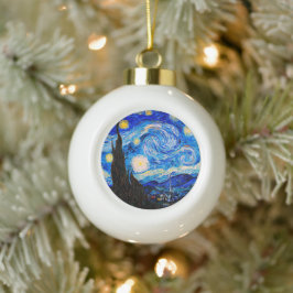 De Sterrennacht van Vincent Van Gogh Keramische Bal Ornament