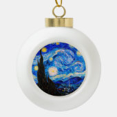De Sterrennacht van Vincent Van Gogh Keramische Bal Ornament (Voorkant)