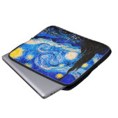 De Sterrennacht van Vincent Van Gogh Laptop Sleeve (Voorkant onderkant)