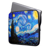 De Sterrennacht van Vincent Van Gogh Laptop Sleeve (Voorkant Links)